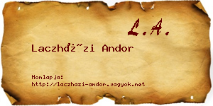 Laczházi Andor névjegykártya